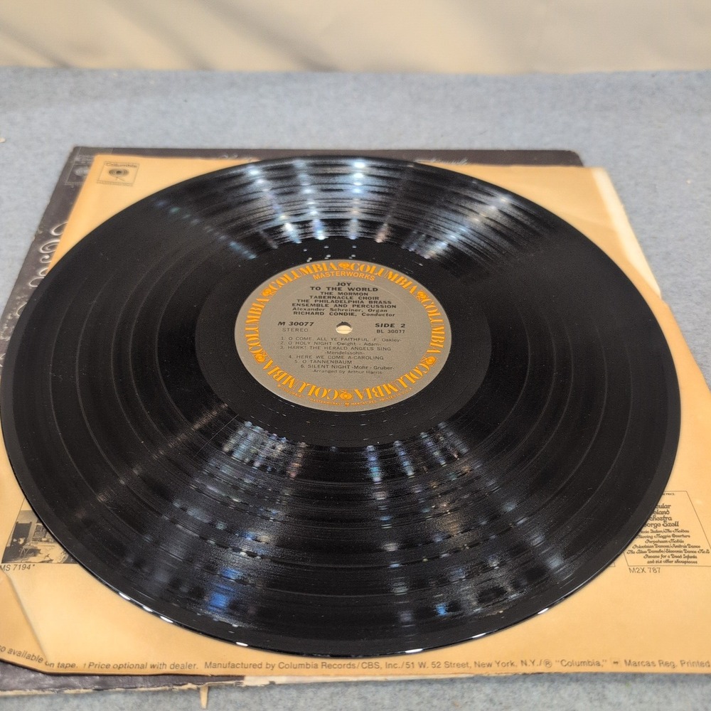 Joy To The World Mormon Tabernacle Choir Philadelphia Brass Vinyl LP M 30077 - Picture 5 of 7
